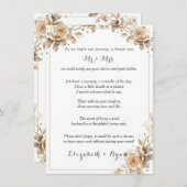 Hochzeitsratgeber Gut wünscht Zuckerbonbonbons Ros Hinweiskarte (Vorne/Hinten)