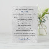 Hochzeitsratgeber, gute Wünsche, graue Blüte Hinweiskarte (Stehend Vorderseite)