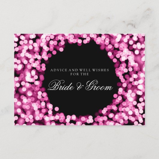 Hochzeitsratgeber Karte Rosa Funkelnd Leuchten (Vorderseite)