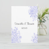 Hochzeitsratgeber, Kommentar zu Lavendel-Blume Hinweiskarte (Stehend Vorderseite)