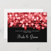 Hochzeitsratgeber Party Glitzern Rot Postkarte (Vorne/Hinten)