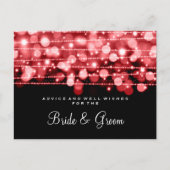 Hochzeitsratgeber Party Glitzern Rot Postkarte (Vorderseite)