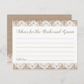 Hochzeitsratgeber, Rustikal Postkarte (Vorne/Hinten)