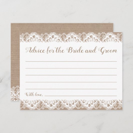 Hochzeitsratgeber, Rustikal Postkarte (Vorne/Hinten)