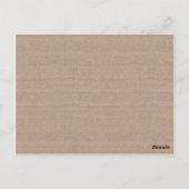 Hochzeitsratgeber, Rustikal Postkarte (Rückseite)