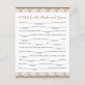 Hochzeitsratgeber, Rustikal Postkarte (Vorderseite)