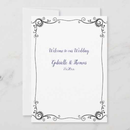 Hochzeitsratgeber und Kommentare Einladung (Rückseite)