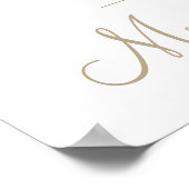 Hochzeitsratgeber und Willkommensschild Poster (Ecke)