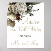 Hochzeitsratgeber und Willkommensschild Poster (Vorne)