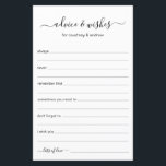 Hochzeitsratgeber und Wünsche<br><div class="desc">Diese einfachen, schwarz-weiß, modern, minimalistisch, handschriftlich Skripte Advice & Wishings Blätter sind perfekt, um Brautparty, Probe Dinner oder Hochzeitsgäste für das glückliche Paar auszufüllen. Die Menschen werden die Liebe haben, die Anweisungen zu bekommen - sie machen es so einfach, liebende Ratschläge und gute Wünsche verlassen. Sie werden noch auf Jahre...</div>