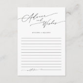 Hochzeitsratgeber und Wünsche für Braut und Bräuti Hinweiskarte (Vorderseite)