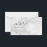 Hochzeitsratgeber und Wunschkarte aus klassischem  Hinweiskarte<br><div class="desc">Fügen Sie Ihrer Hochzeit eine persönliche Touch mit einem modernen Hochzeitsratgeber und Wunschausweis hinzu. Diese Ratgeber-Karte zeigt den Titel im modernen,  grau-Script-Schriftart Stil und Details in grau-modernen sans serif Schriftart Stil auf weißem Marmorhintergrund. Ideal für Hochzeiten,  Babydusche,  Geburtstagsparty,  Brautparty,  Junggeselinnen-Abschied und alle besondere Anlässe.</div>