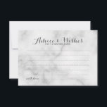 Hochzeitsratgeber und Wunschkarte aus klassischem  Hinweiskarte<br><div class="desc">Fügen Sie Ihrer Hochzeit eine persönliche Touch mit einer eleganten Hochzeitsberatung und Wunschkarte hinzu. Diese Ratgeber-Karte zeigt den Titel in grau-modernem,  elegantem Kalligraphie-Schriftart-Stil und Details in grau sans serif Schriftart-Stil auf weißem Marmorboden. Ideal für Hochzeiten,  Babydusche,  Geburtstagsparty,  Brautparty,  Junggeselinnen-Abschied und alle besondere Anlässe.</div>