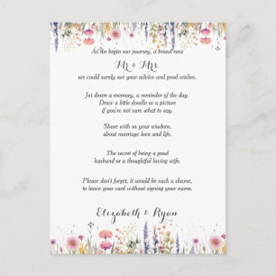 Hochzeitsratgeber wünscht Liebe und Lebensberatung Hinweiskarte