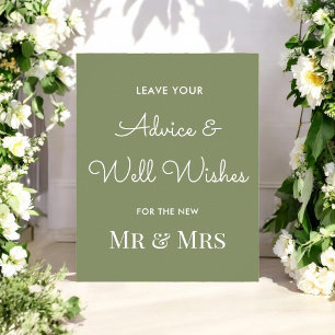 Hochzeitsratschlag Glückwünsche Sagegrün  Poster