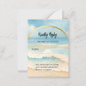 Hochzeitsreaktion am Strand UAWG Mitteilungskarte (Vorderseite)