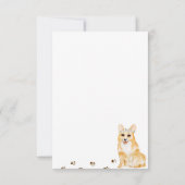 Hochzeitsreaktion Begrüßungskorgi-Hund RSVP Karte (Rückseite)