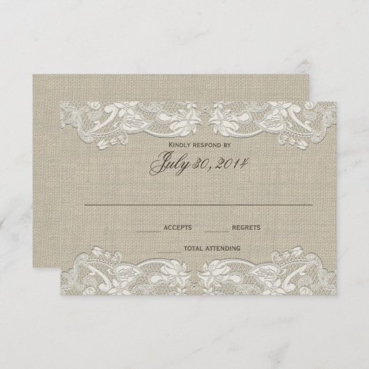 Hochzeitsreaktion im Blumendesign RSVP Karte (Vorne/Hinten)