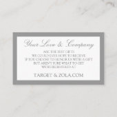 Hochzeitsregister - bei Karten eingetragen - grau (Rückseite)