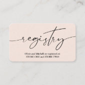 Hochzeitsregister Modernes, einfaches Schreiben Begleitkarte (Vorderseite)