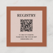 Hochzeitsregister QR-Code Terrakotta Begleitkarte (Vorderseite)
