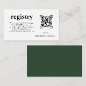 Hochzeitsregister | QR-Codeprüfung Begleitkarte (Vorne/Hinten)