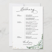 Hochzeitsreise am Wochenende für Gäste im Grünen Einladung (Rückseite)