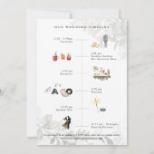 Hochzeitsreise am Wochenende und Einladung (Rückseite)