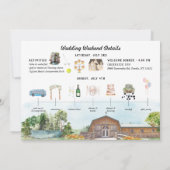 Hochzeitsreise am Wochenende und Einladung (Rückseite)