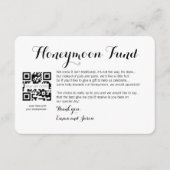 Hochzeitsreise auf Honeymoon-Anfrage Begleitkarte (Vorderseite)