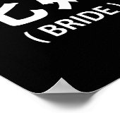 Hochzeitsreise Bachelorette Fiancée Ehefrau Bride Poster (Ecke)