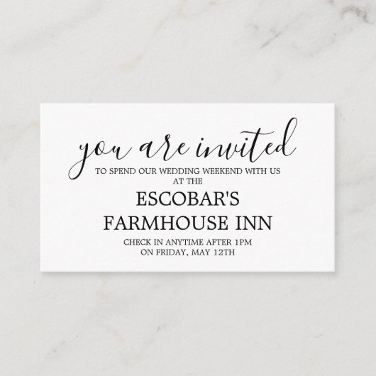 Hochzeitsreise Begleitkarte (Vorderseite)