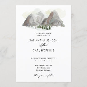 Hochzeitsreise in den Wasserfarben Einladung