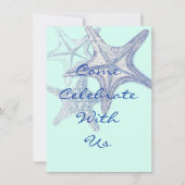 Hochzeitsreise mit blauem Meer Einladung (Rückseite)