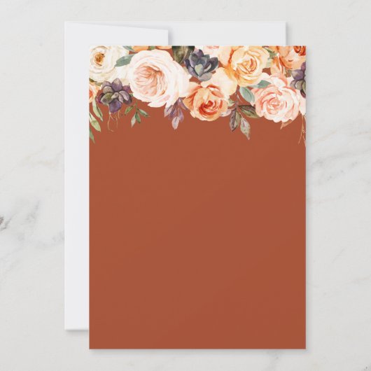 Hochzeitsreise mit Gewürzfall Einladung (Rückseite)