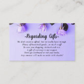 Hochzeitsreise mit Lila Flitterwochen Brautparty Begleitkarte (Vorderseite)