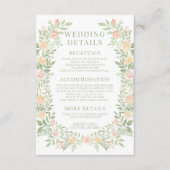 Hochzeitsreise mit orangefarbenem Blumen Begleitkarte (Vorderseite)