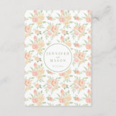 Hochzeitsreise mit orangefarbenem Blumen Begleitkarte (Rückseite)