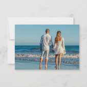 Hochzeitsreise mit Sonnenblumen Foto Save the Date (Rückseite)