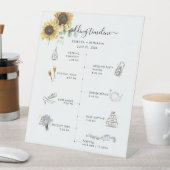 Hochzeitsreise mit Sonnenblumen mit Ikonen Prog Sockelschild (In Situ)