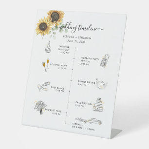 Hochzeitsreise mit Sonnenblumen mit Ikonen Prog Sockelschild