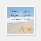 Hochzeitsreise mit Starfish zum Ziel Serviette (Vorderseite)