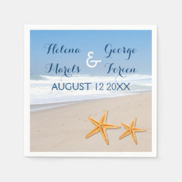 Hochzeitsreise mit Starfish zum Ziel Serviette