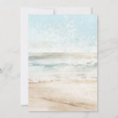 Hochzeitsreise mit tropischen Palmen Einladung (Rückseite)