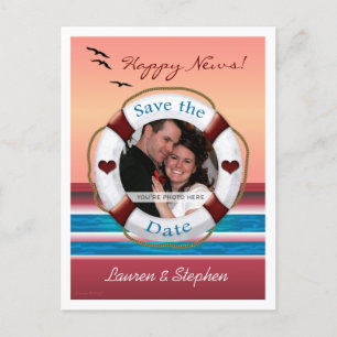 Hochzeitsreise Save the Date Foto Postkarte