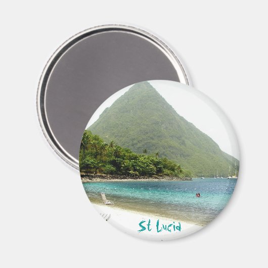 Hochzeitsreise, St. Lucia Magnet (Vorderseite/Rückseite)
