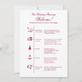 Hochzeitsreise Terminkalender Wein Einladung (Vorderseite)