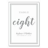 Hochzeitsreise Tischnummer Eight Simple | Ultimate (Vorderseite)