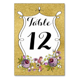 Hochzeitsreise Tischnummer, IMITATE Gold Foil, Blu Tischnummer