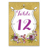 Hochzeitsreise Tischnummer, IMITATE Gold Foil, Blu Tischnummer (Vorderseite)